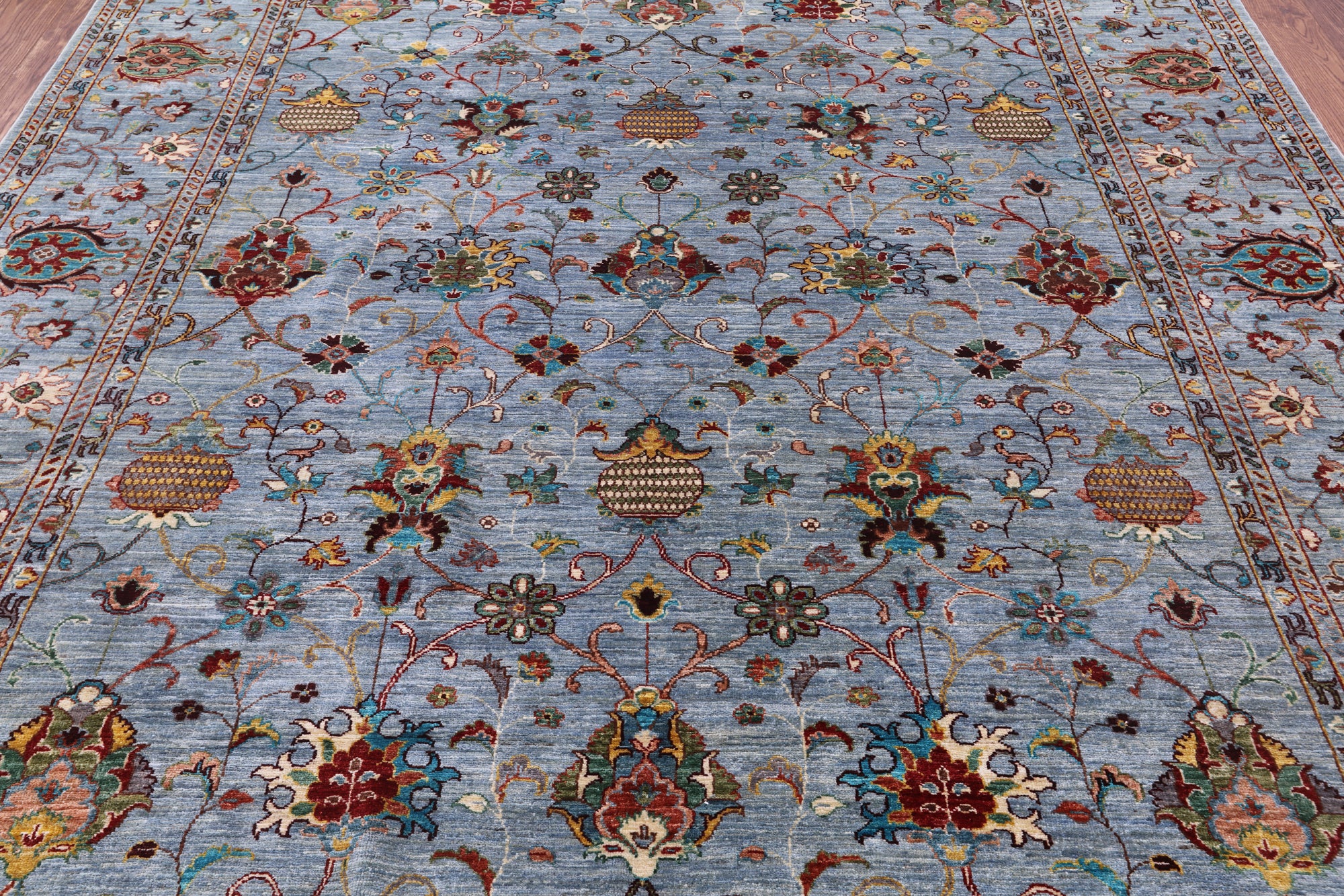 Peshawar Hand Knotted Wool Rug - 8' 2" X 10' 1" - Golden Nile