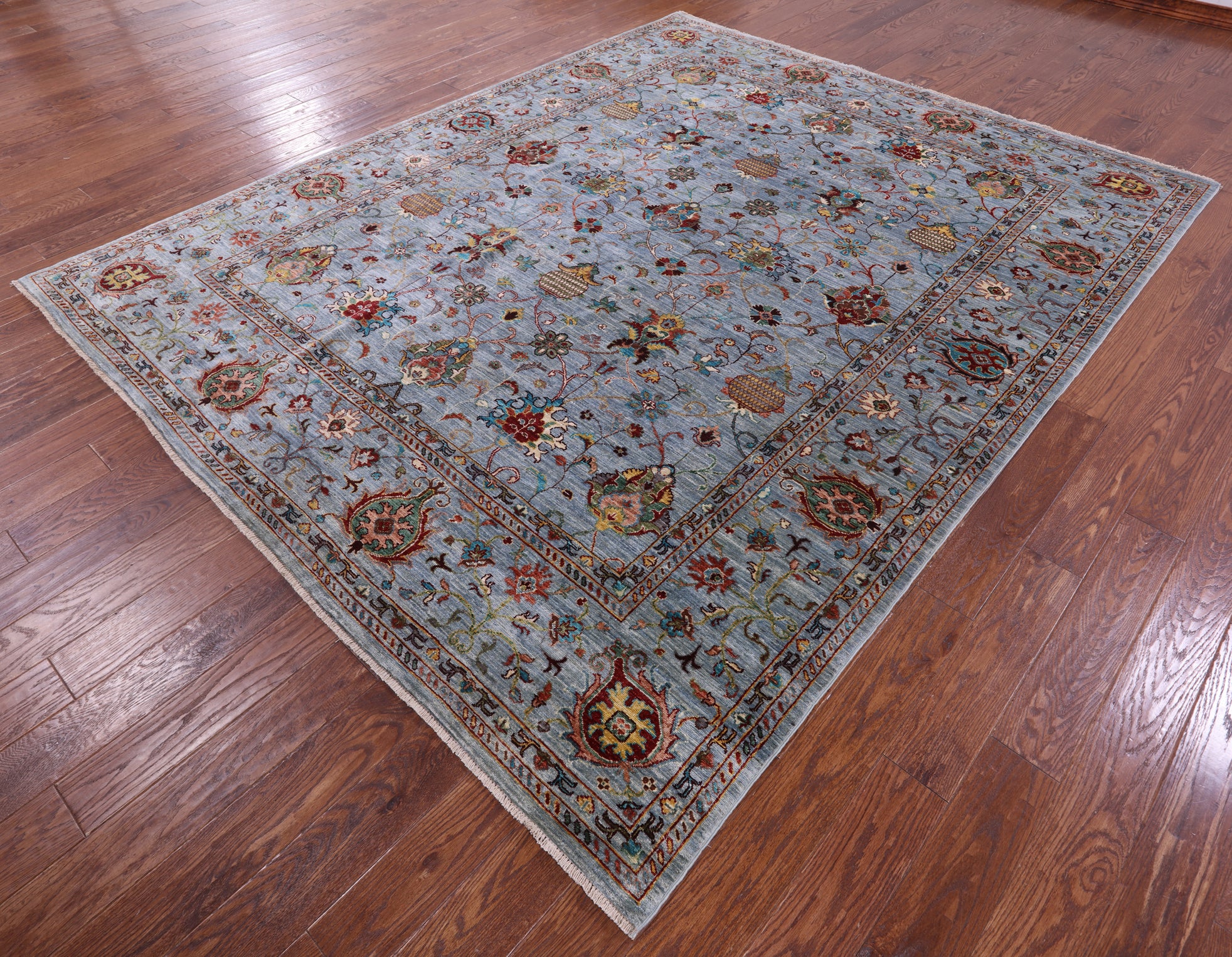 Peshawar Hand Knotted Wool Rug - 8' 2" X 10' 1" - Golden Nile