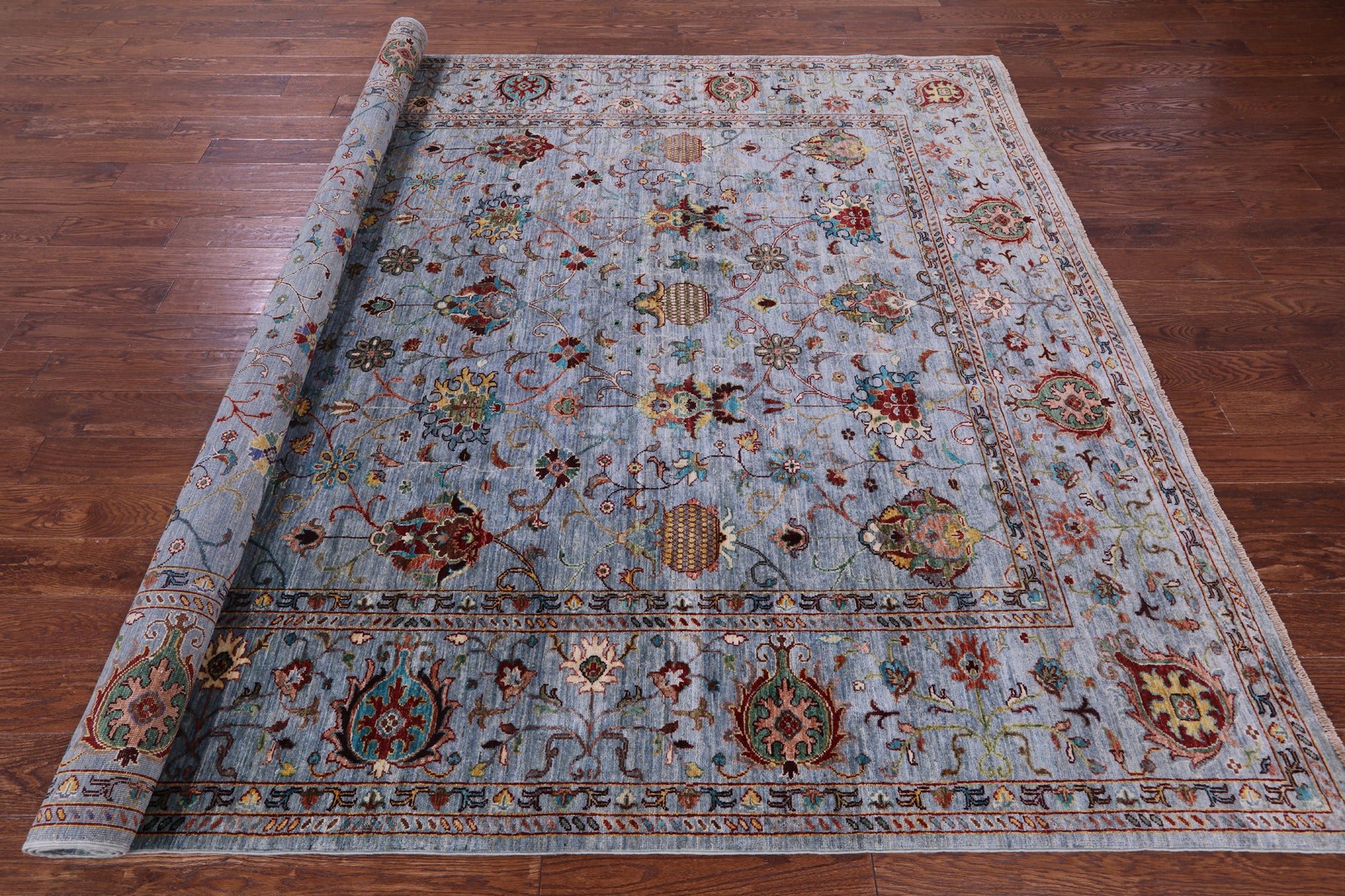 Peshawar Hand Knotted Wool Rug - 8' 2" X 10' 1" - Golden Nile