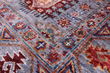 Grey Turkmen Ersari Hand Knotted Wool Runner Rug - 2' 7" X 9' 6" - Golden Nile