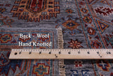 Grey Turkmen Ersari Hand Knotted Wool Runner Rug - 2' 7" X 9' 6" - Golden Nile