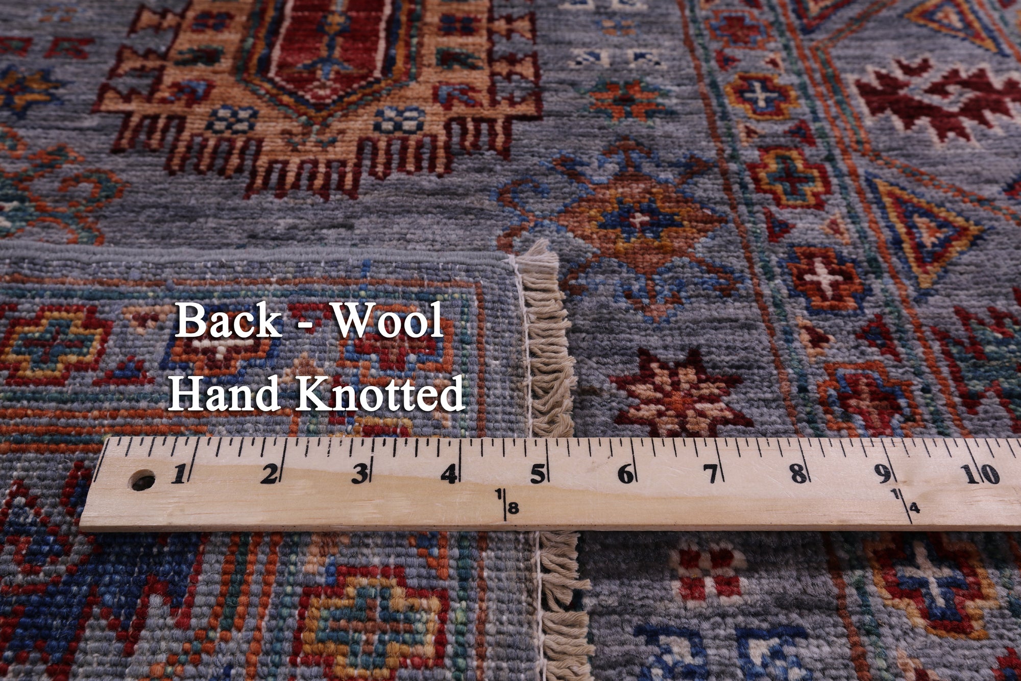 Grey Turkmen Ersari Hand Knotted Wool Runner Rug - 2' 7" X 9' 6" - Golden Nile