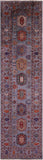 Grey Turkmen Ersari Hand Knotted Wool Runner Rug - 2' 7" X 9' 6" - Golden Nile