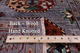 Grey Turkmen Ersari Hand Knotted Wool Runner Rug - 2' 10" X 8' 8" - Golden Nile