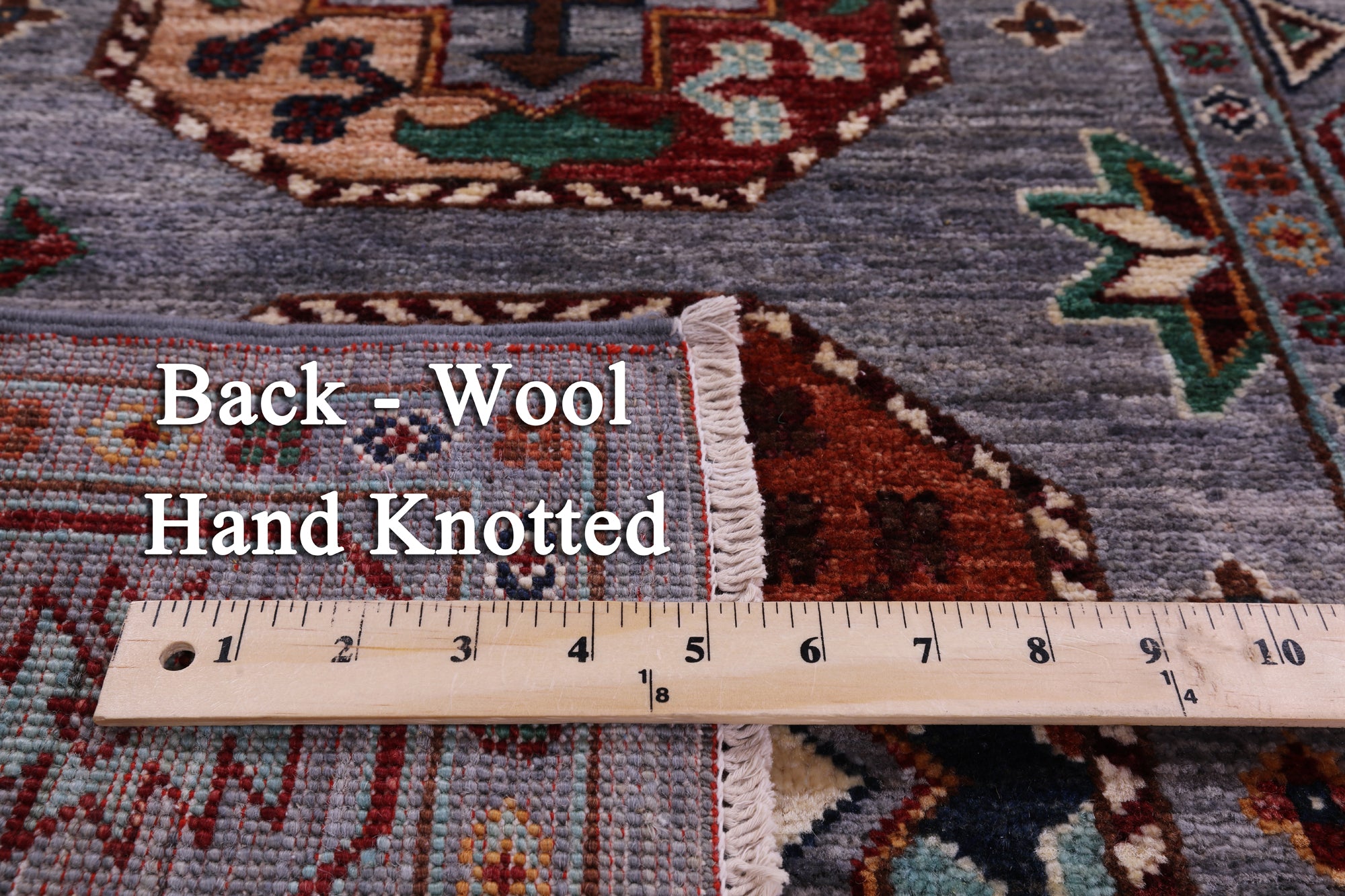 Grey Turkmen Ersari Hand Knotted Wool Runner Rug - 2' 10" X 8' 8" - Golden Nile