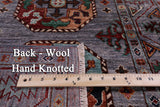 Grey Turkmen Ersari Hand Knotted Wool Runner Rug - 2' 8" X 8' 8" - Golden Nile