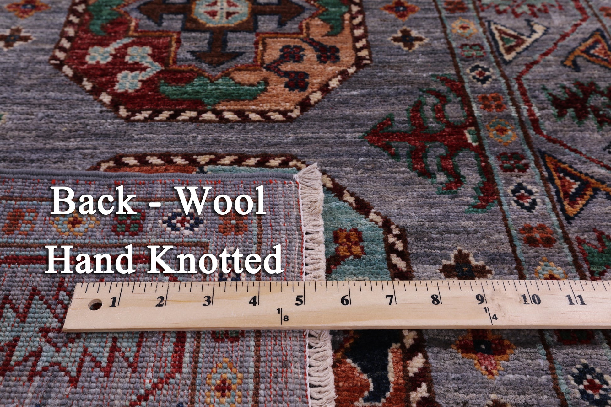 Grey Turkmen Ersari Hand Knotted Wool Runner Rug - 2' 8" X 8' 8" - Golden Nile