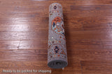 Grey Turkmen Ersari Hand Knotted Wool Runner Rug - 2' 8" X 8' 8" - Golden Nile