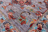 Grey Persian Tabriz Hand Knotted Wool Runner Rug - 2' 8" X 9' 10" - Golden Nile