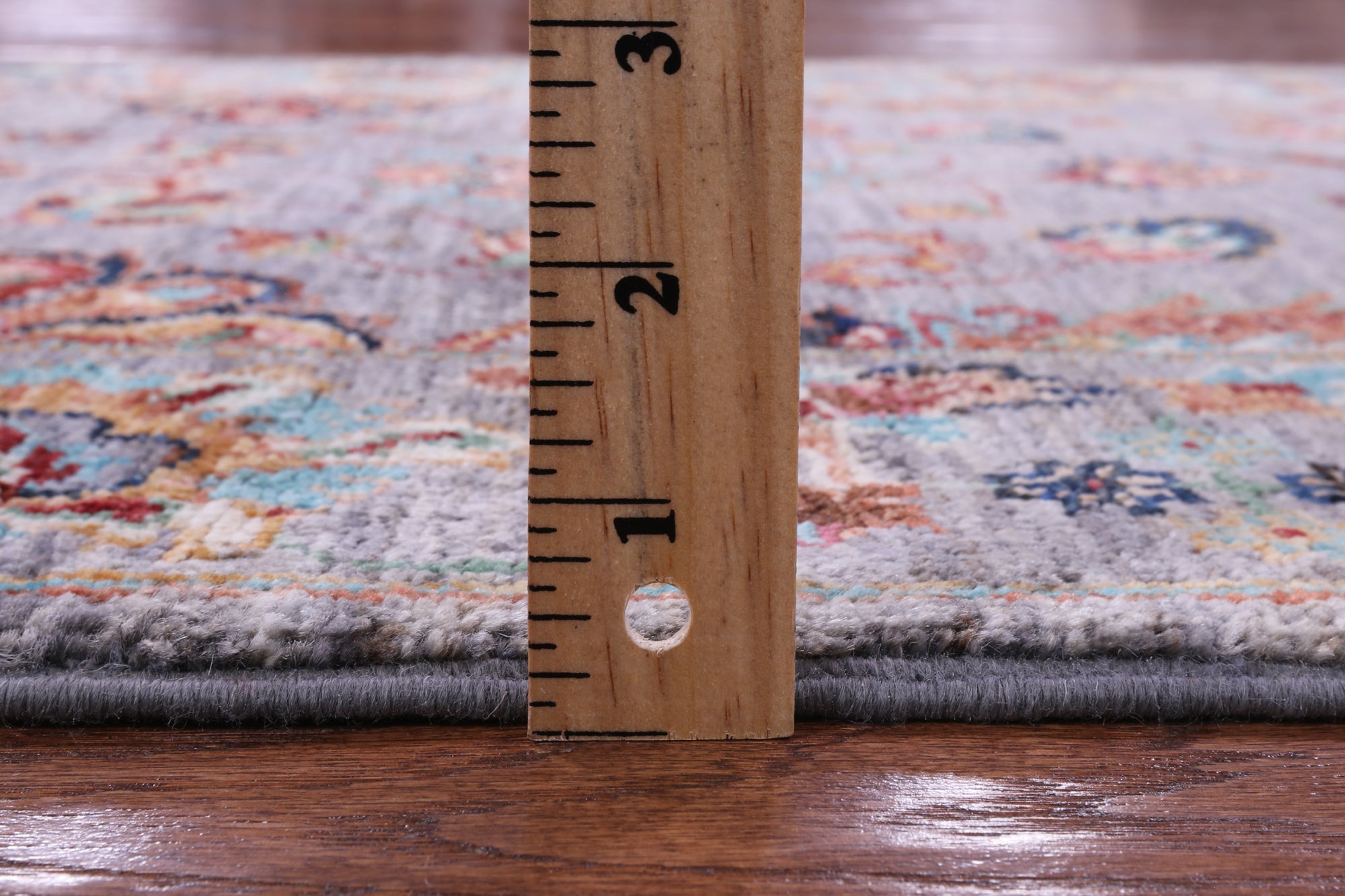Grey Persian Tabriz Hand Knotted Wool Runner Rug - 2' 8" X 9' 10" - Golden Nile