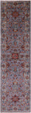 Grey Persian Tabriz Hand Knotted Wool Runner Rug - 2' 8" X 9' 10" - Golden Nile