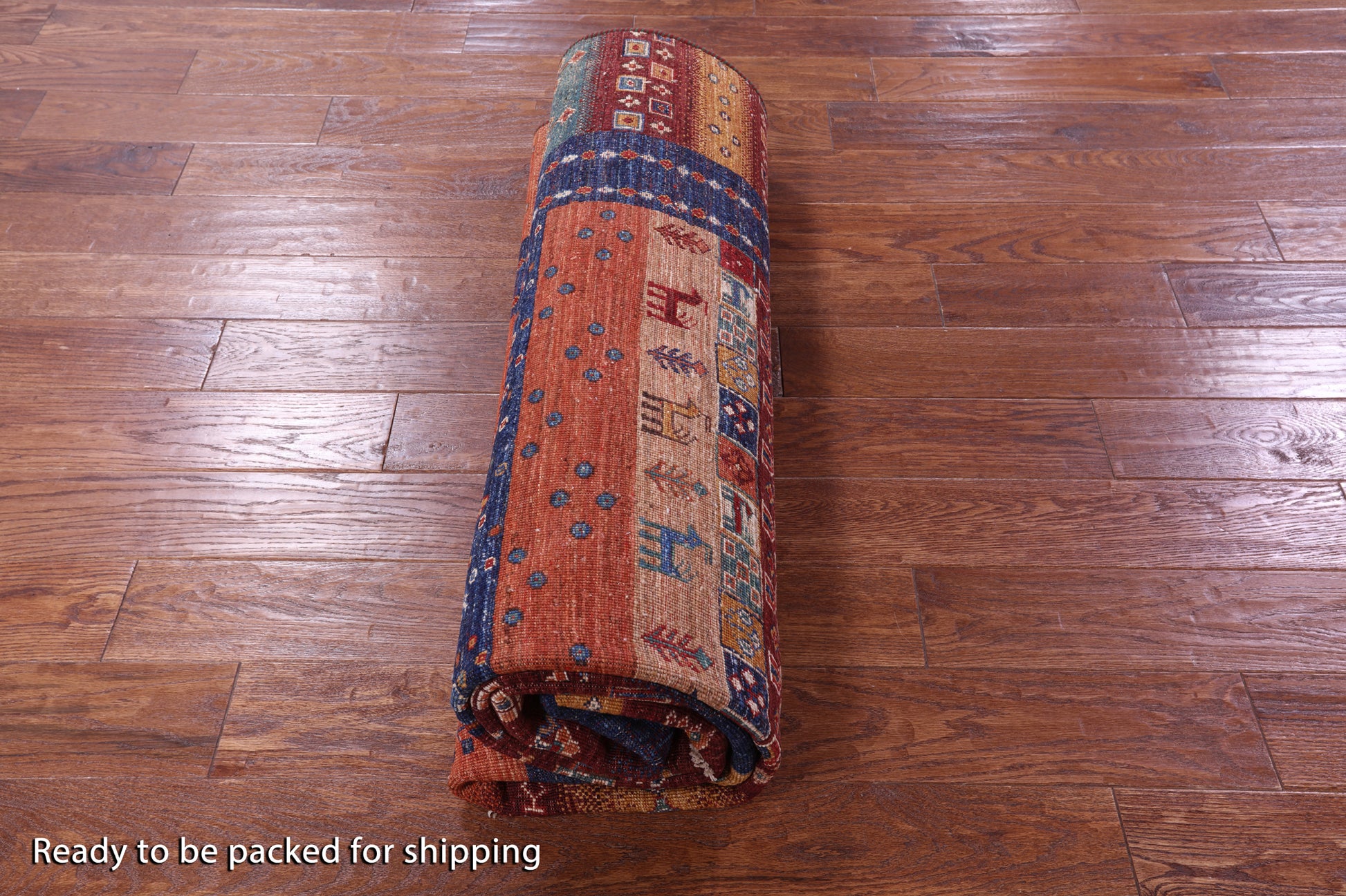 Tribal Persian Gabbeh Hand Knotted Wool Rug - 6' 8" X 9' 5" - Golden Nile