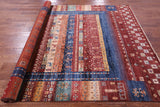 Tribal Persian Gabbeh Hand Knotted Wool Rug - 6' 8" X 9' 5" - Golden Nile