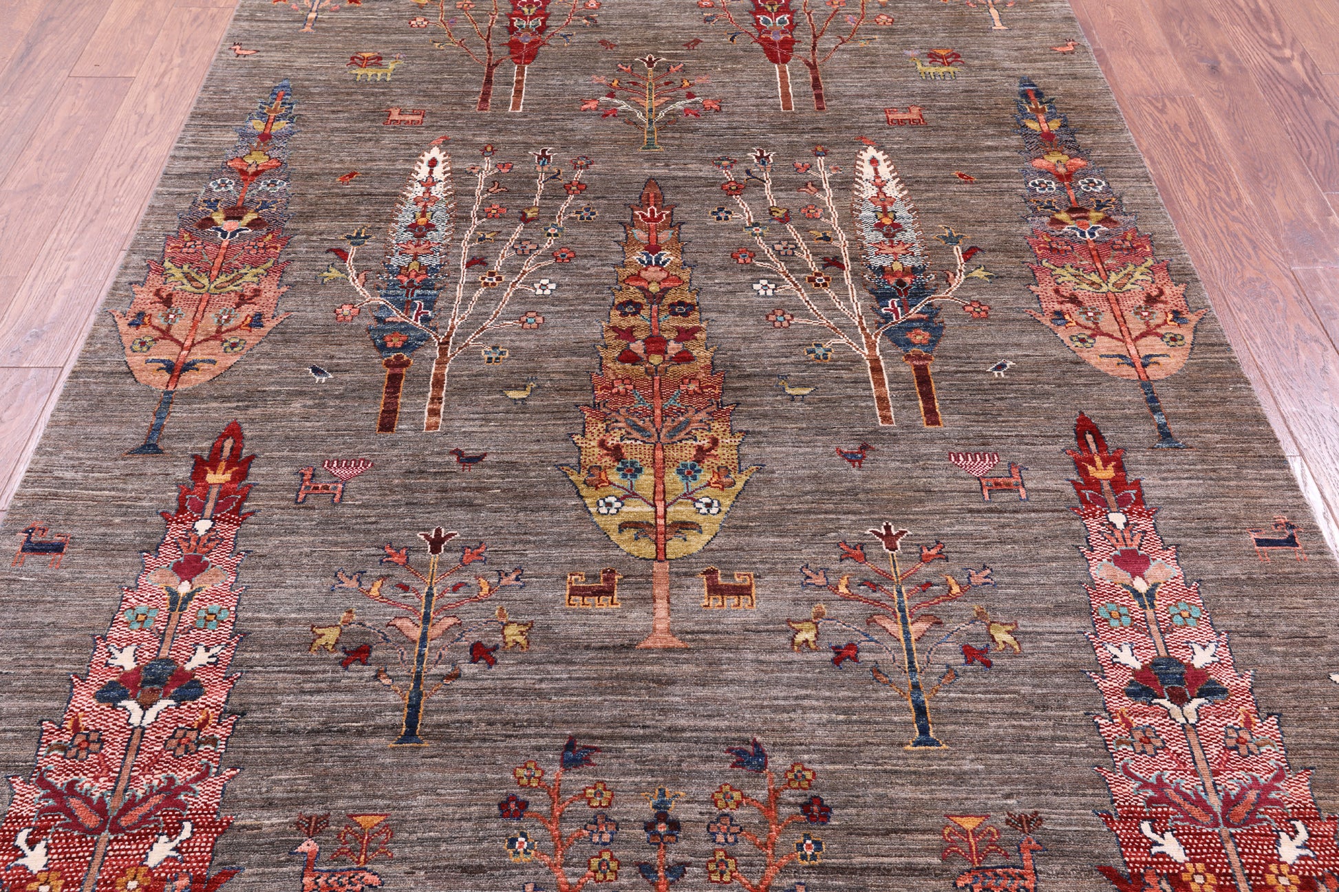 Tribal Persian Gabbeh Hand Knotted Wool Rug - 5' 9" X 8' 4" - Golden Nile