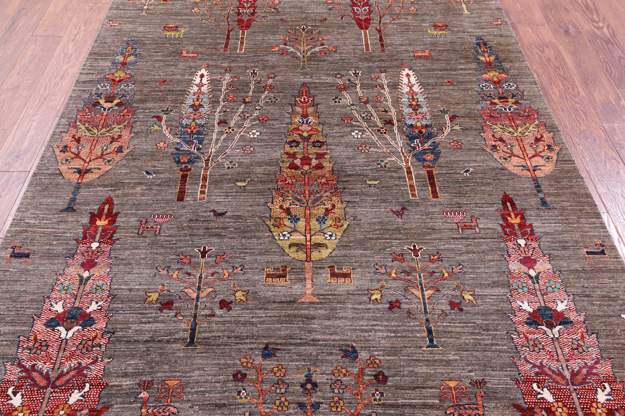 Tribal Persian Gabbeh Hand Knotted Wool Rug - 5' 9" X 8' 4" - Golden Nile
