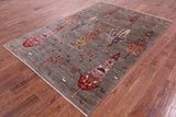 Tribal Persian Gabbeh Hand Knotted Wool Rug - 5' 9" X 8' 4" - Golden Nile