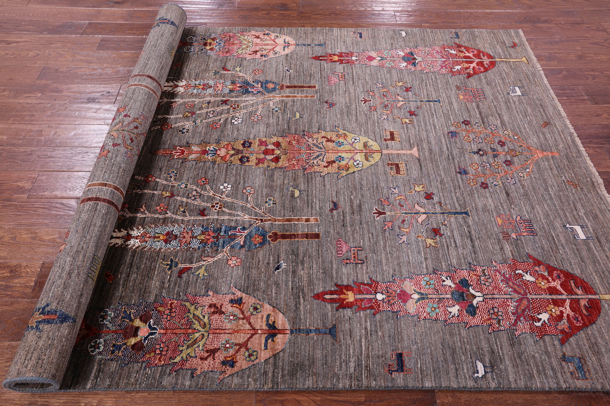Tribal Persian Gabbeh Hand Knotted Wool Rug - 5' 9" X 8' 4" - Golden Nile