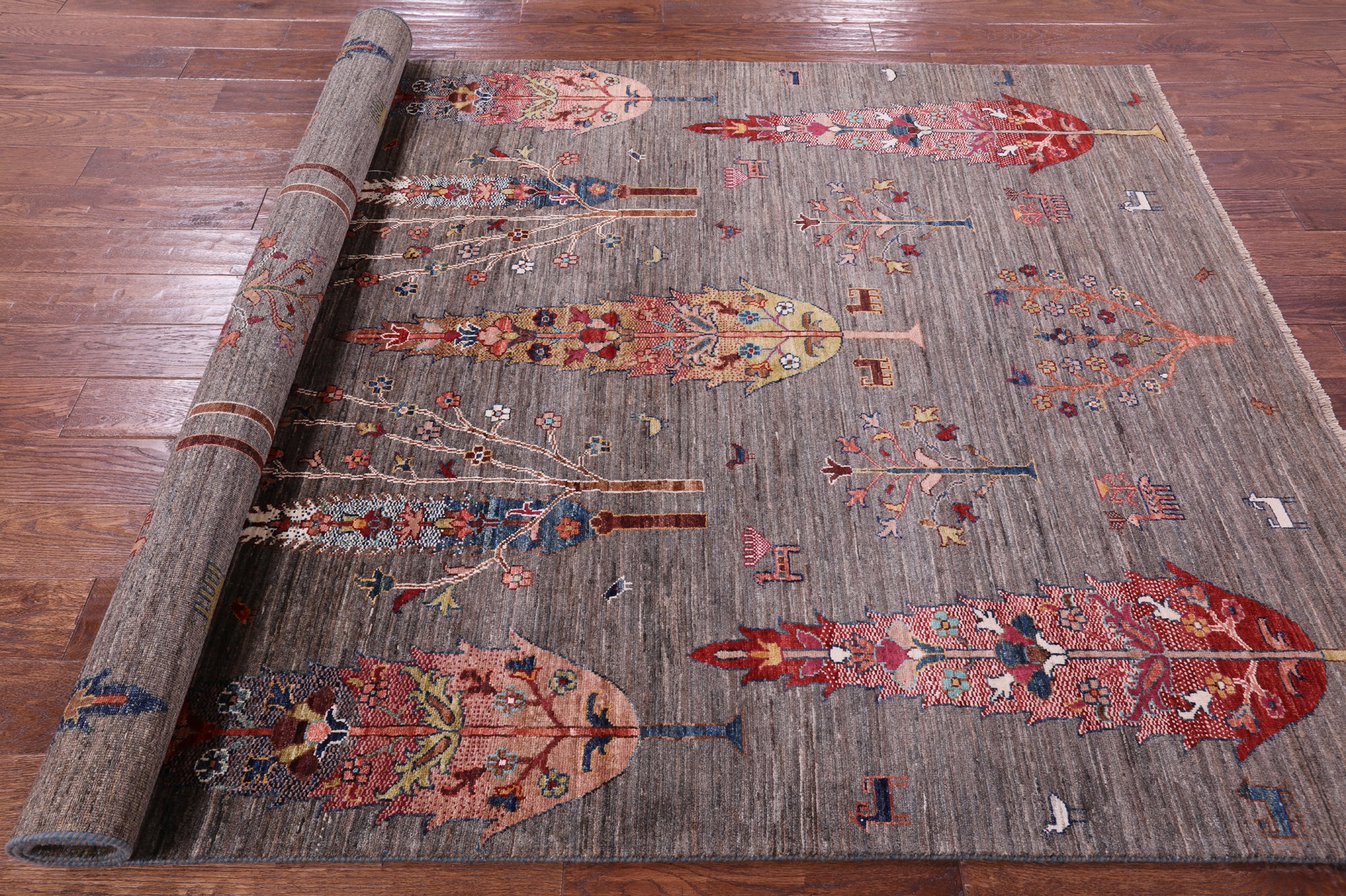 Tribal Persian Gabbeh Hand Knotted Wool Rug - 5' 9" X 8' 4" - Golden Nile