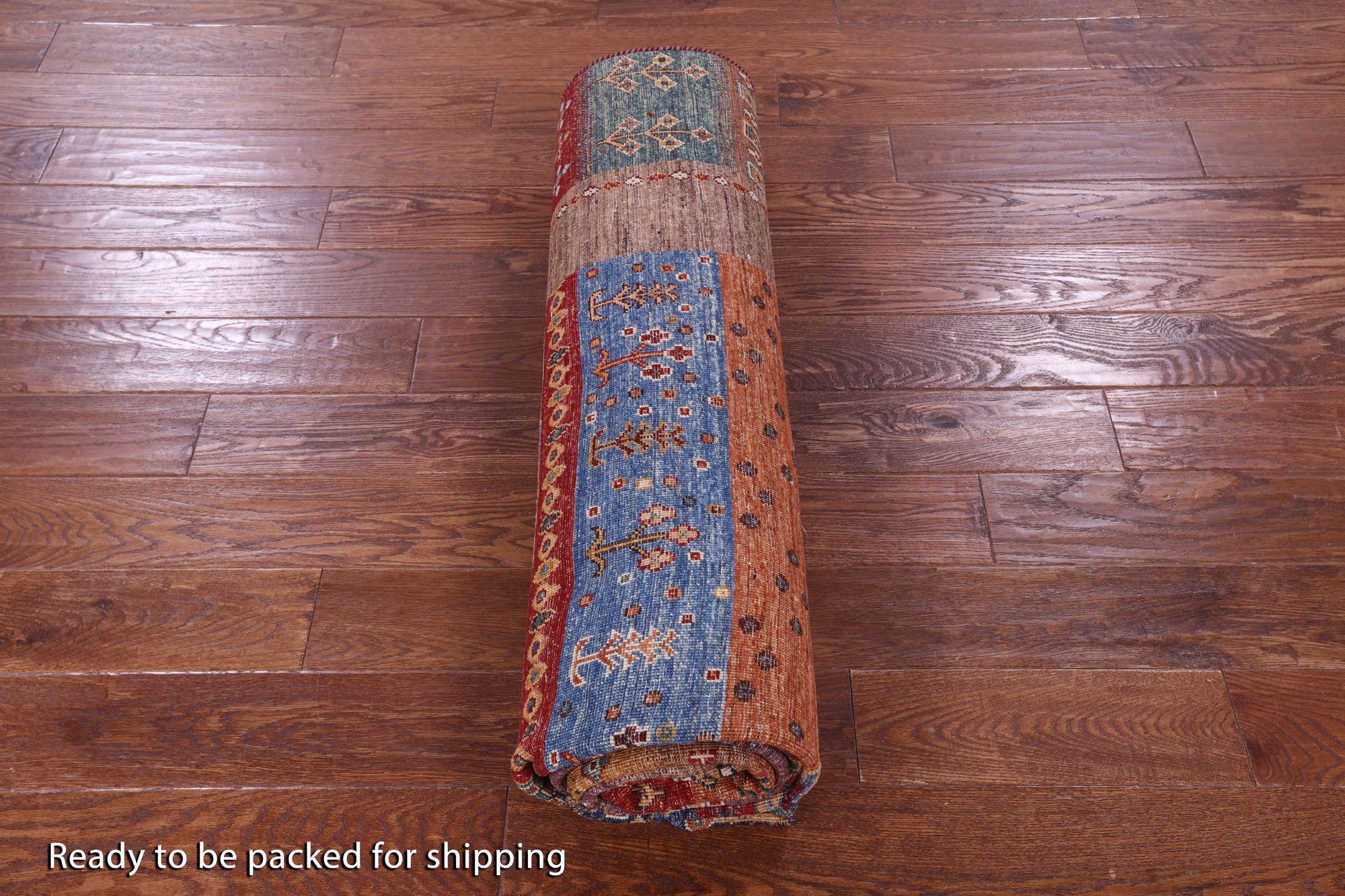 Persian Gabbeh Tribal Hand Knotted Wool Rug - 6' 6" X 9' 9" - Golden Nile
