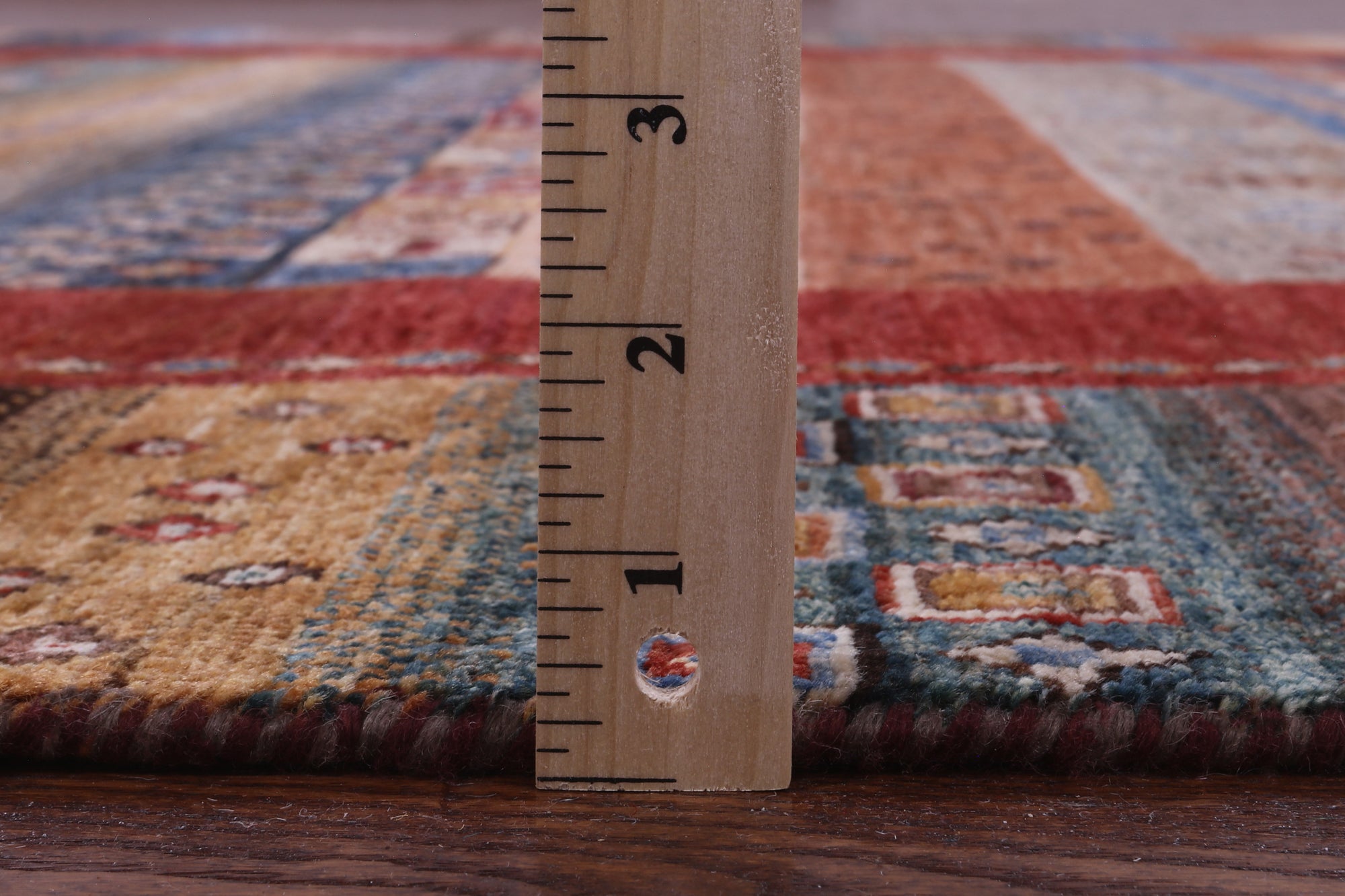 Persian Gabbeh Tribal Handmade Wool Rug - 6' 7" X 9' 7" - Golden Nile