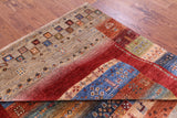 Persian Gabbeh Tribal Handmade Wool Rug - 6' 7" X 9' 7" - Golden Nile
