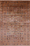 Persian Tribal Gabbeh Hand Knotted Wool Rug - 6' 8" X 10' 4" - Golden Nile