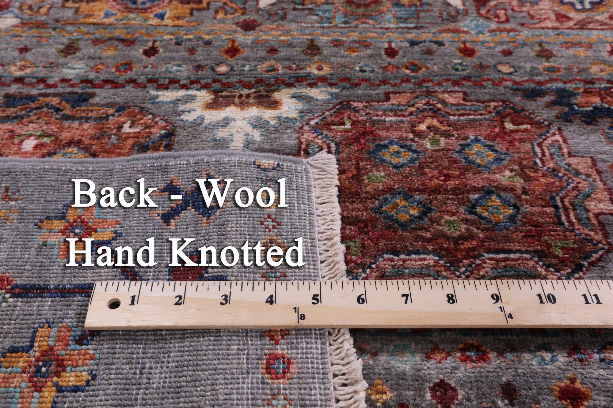 Grey Tribal Persian Gabbeh Hand Knotted Wool Rug - 8' 3" X 10' 5" - Golden Nile