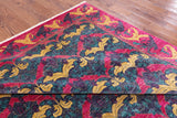 Blue William Morris Handmade Wool Area Rug - 8' 10" X 11' 10" - Golden Nile
