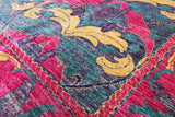 Blue William Morris Handmade Wool Area Rug - 8' 10" X 11' 10" - Golden Nile