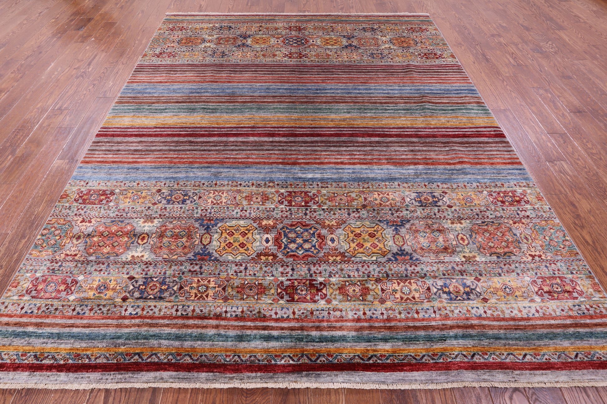 Khorjin Persian Gabbeh Hand Knotted Wool Rug - 8' 3" X 10' 3" - Golden Nile