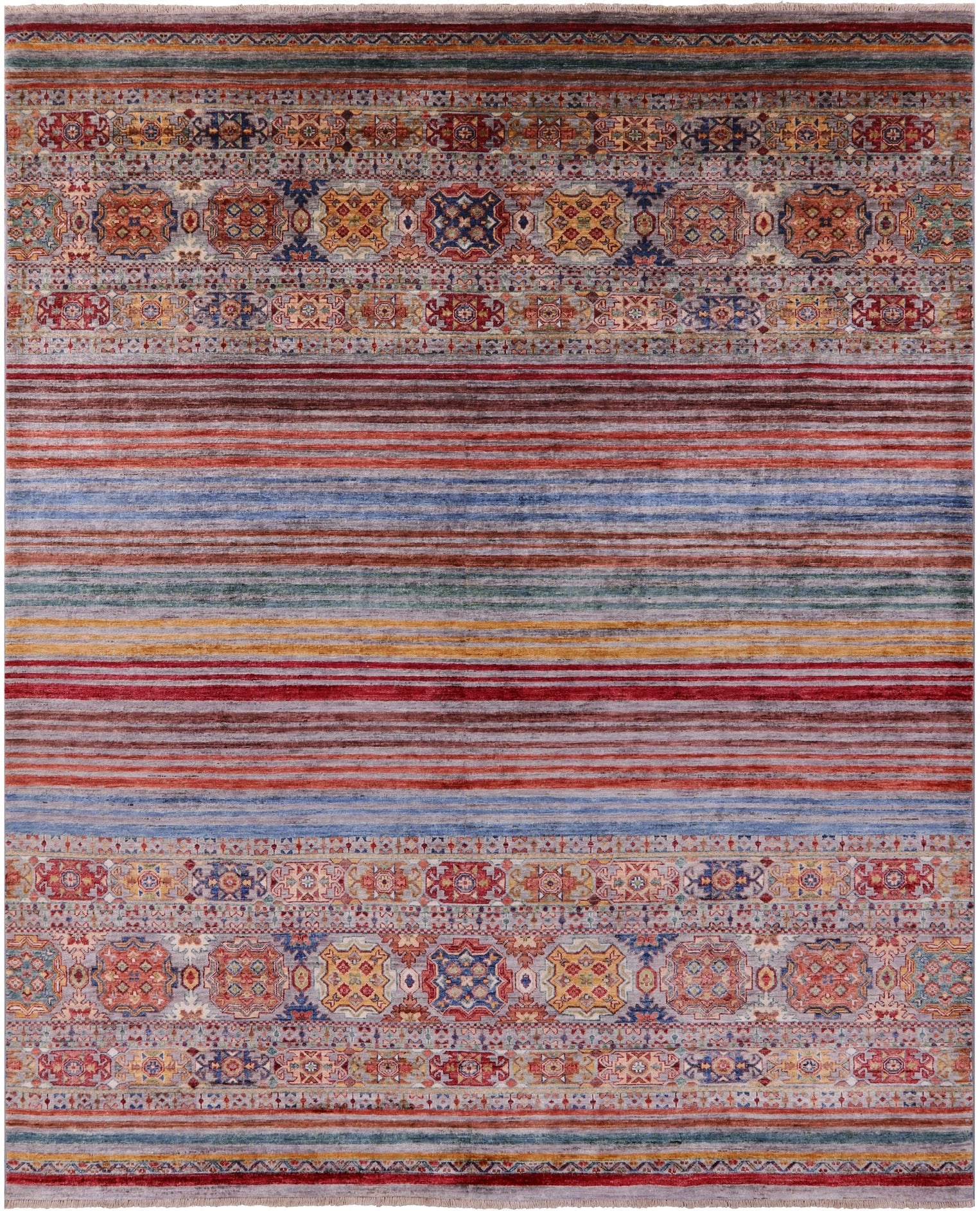 Khorjin Persian Gabbeh Hand Knotted Wool Rug - 8' 3" X 10' 3" - Golden Nile