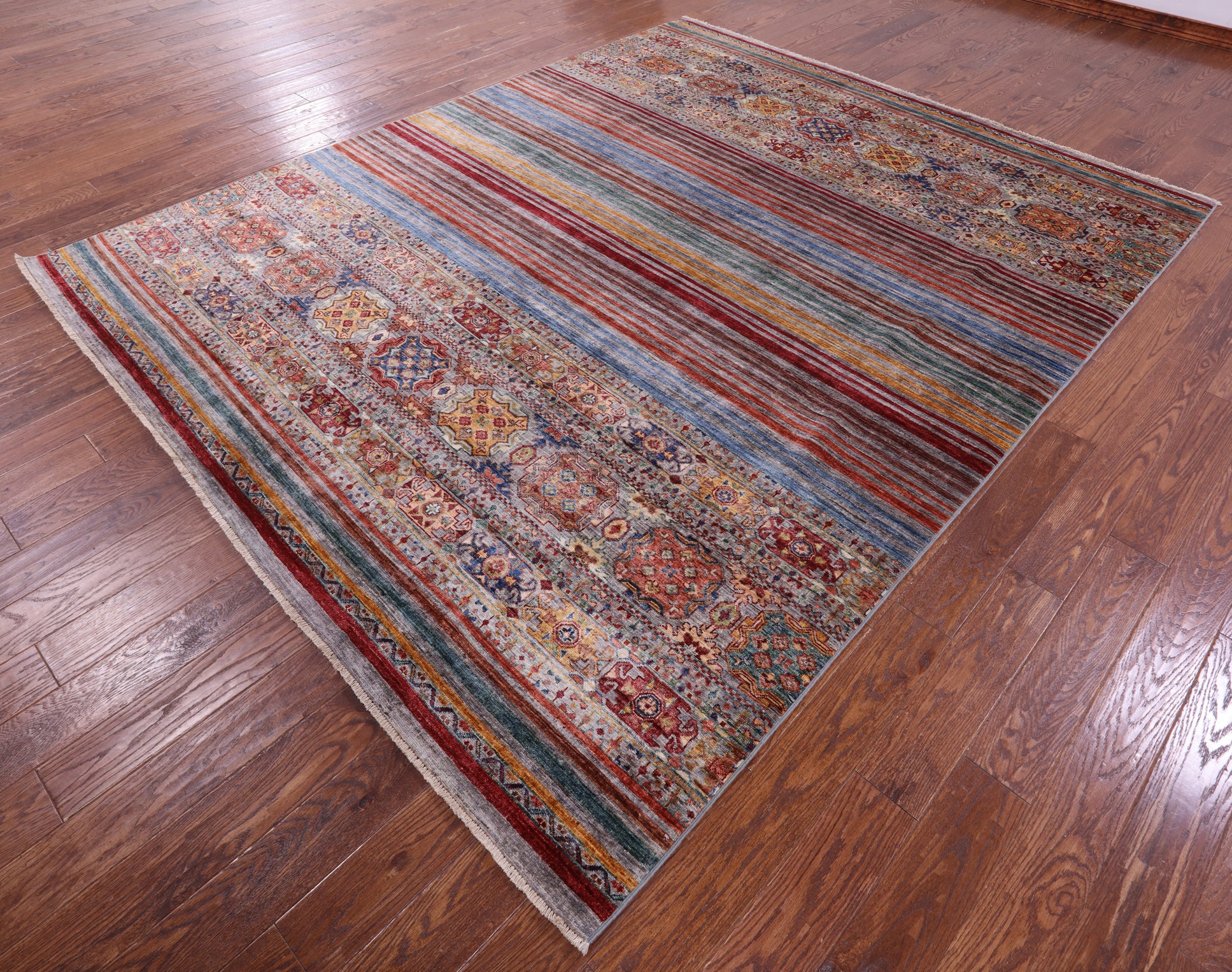 Khorjin Persian Gabbeh Hand Knotted Wool Rug - 8' 3" X 10' 3" - Golden Nile