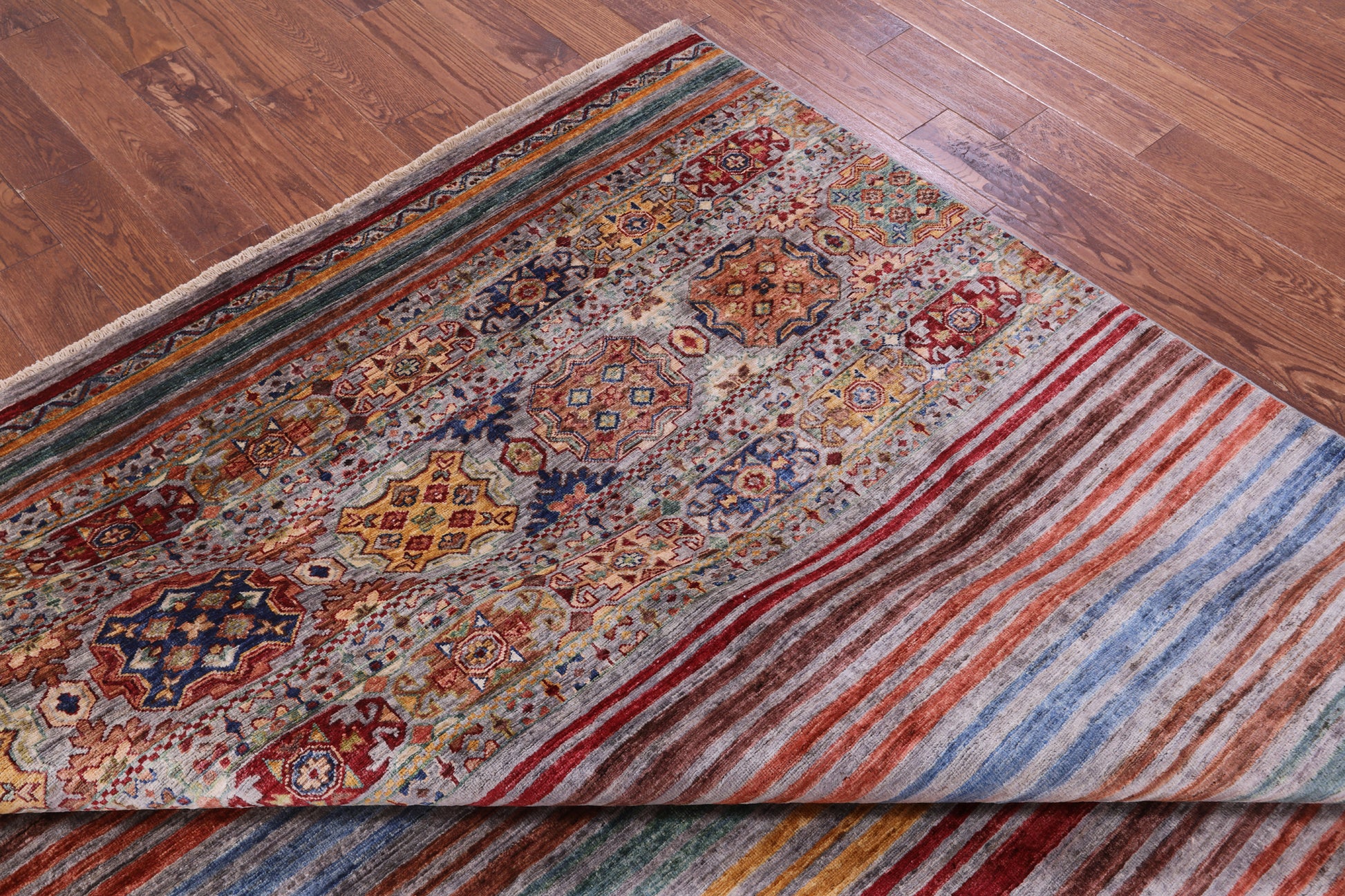 Khorjin Persian Gabbeh Hand Knotted Wool Rug - 8' 3" X 10' 3" - Golden Nile