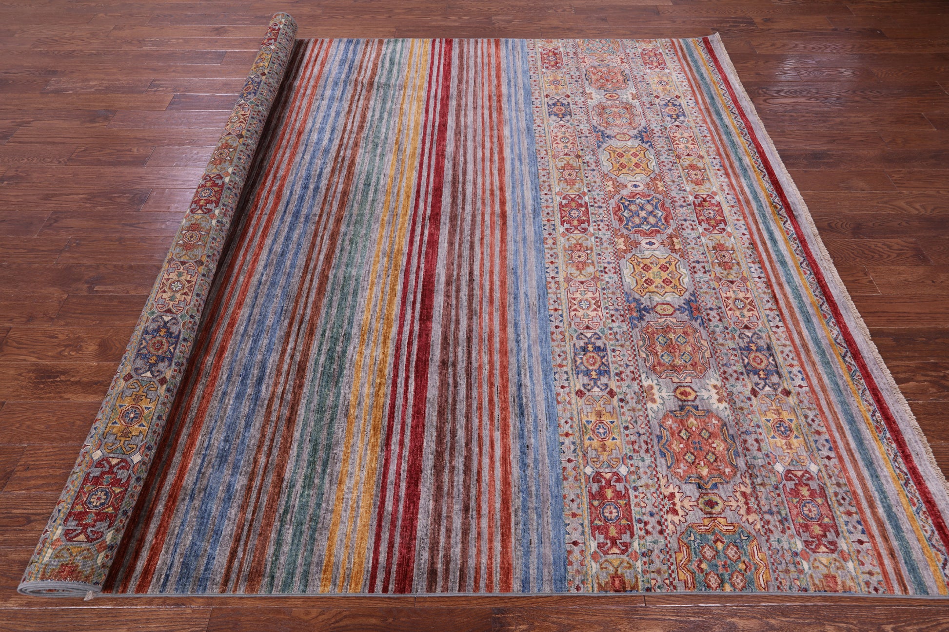 Khorjin Persian Gabbeh Hand Knotted Wool Rug - 8' 3" X 10' 3" - Golden Nile