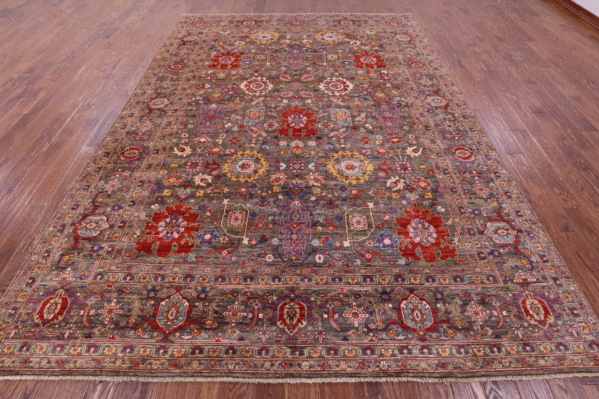 Persian Fine Serapi Hand Knotted Wool Rug - 8' 8" X 11' 11" - Golden Nile
