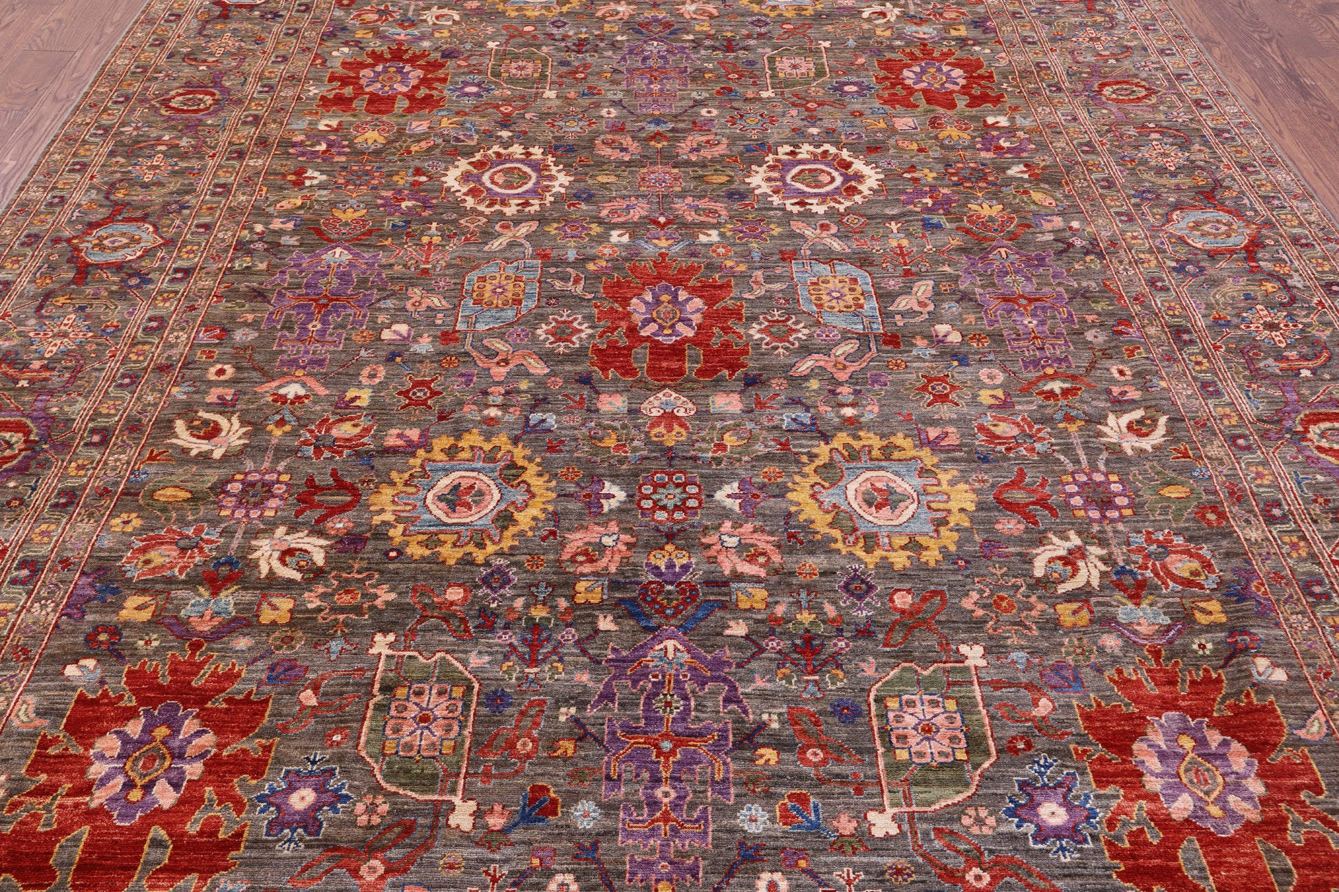 Persian Fine Serapi Hand Knotted Wool Rug - 8' 8" X 11' 11" - Golden Nile