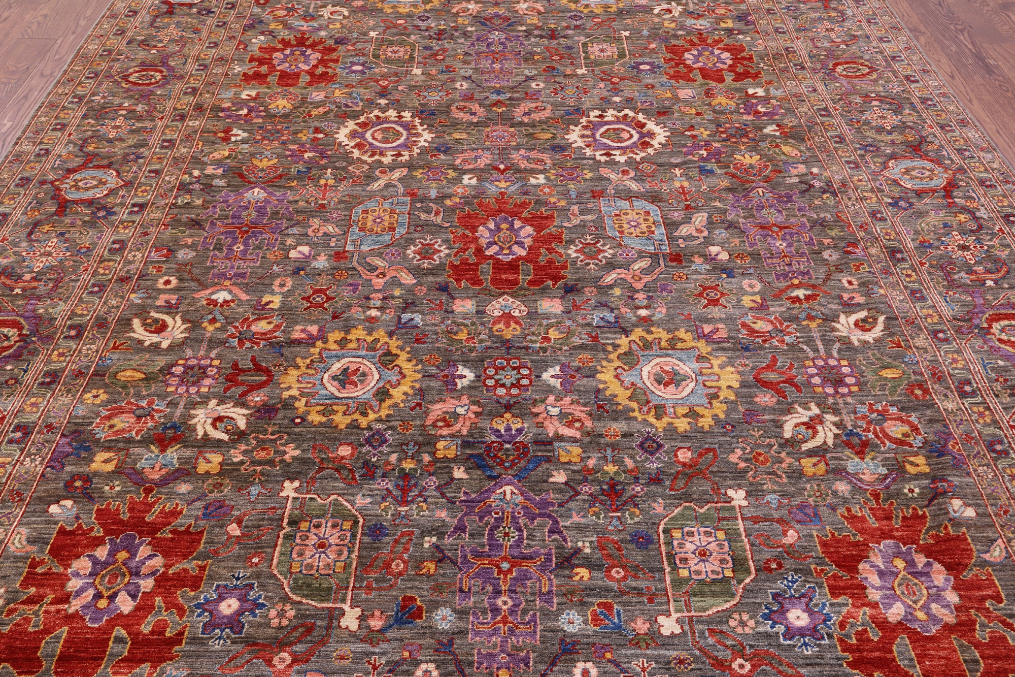 Persian Fine Serapi Hand Knotted Wool Rug - 8' 8" X 11' 11" - Golden Nile