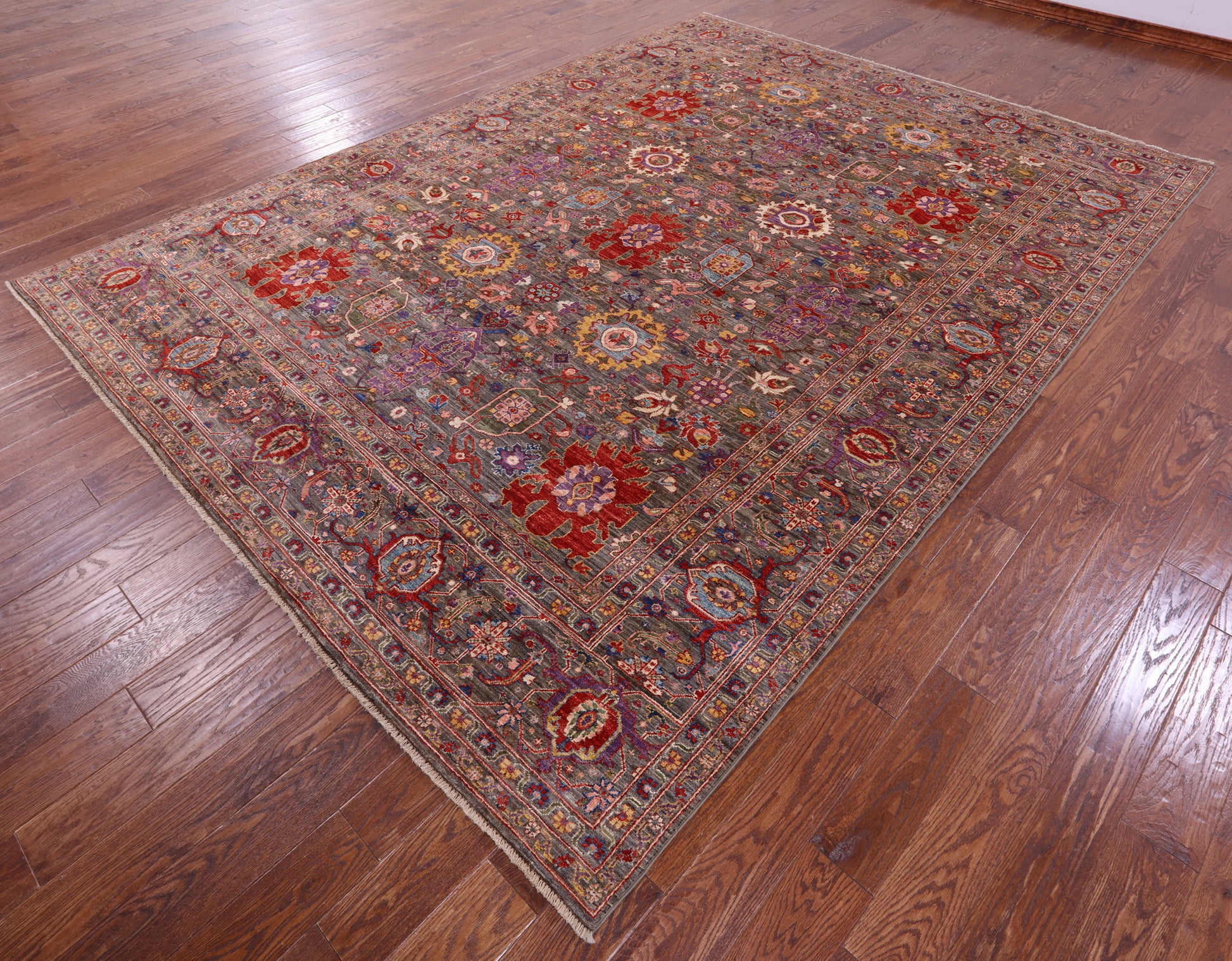 Persian Fine Serapi Hand Knotted Wool Rug - 8' 8" X 11' 11" - Golden Nile