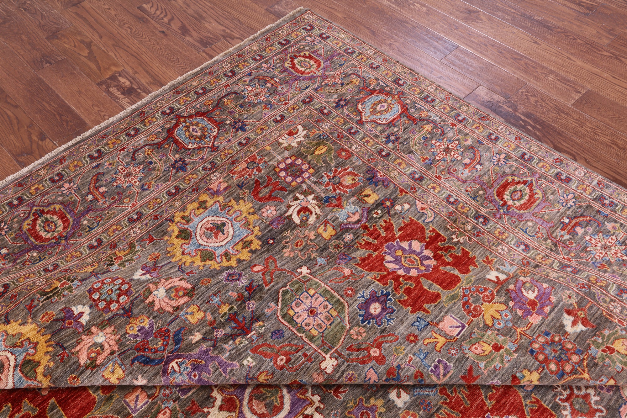 Persian Fine Serapi Hand Knotted Wool Rug - 8' 8" X 11' 11" - Golden Nile