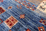 Tribal Persian Gabbeh Hand Knotted Wool Rug - 5' 10" X 7' 10" - Golden Nile