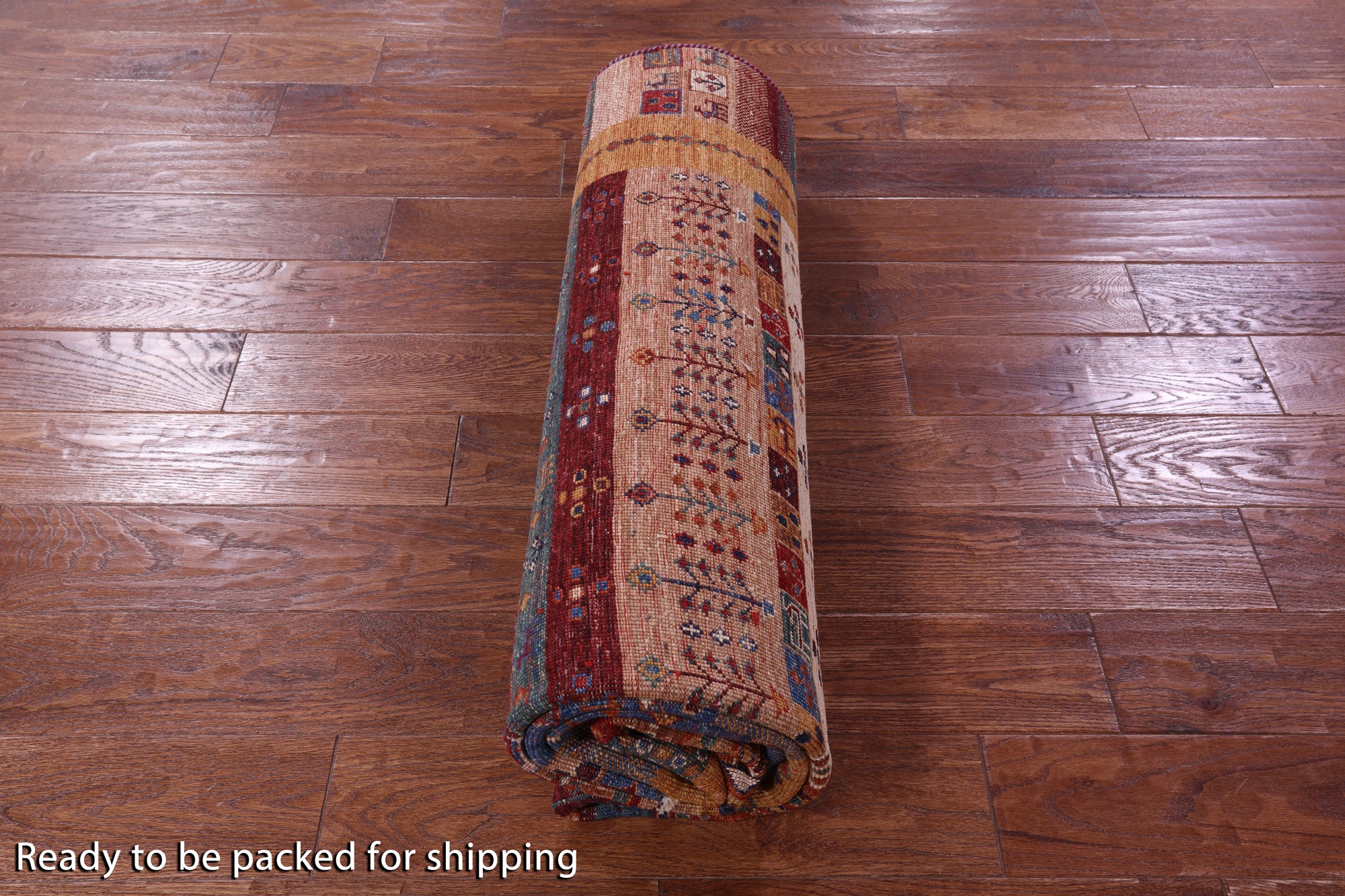 Tribal Persian Gabbeh Hand Knotted Wool Rug - 5' 10" X 7' 10" - Golden Nile