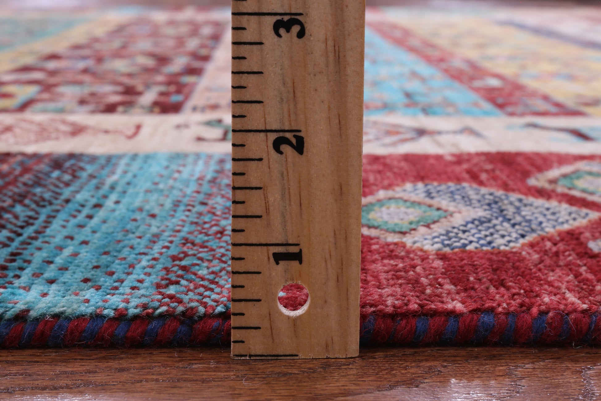 Tribal Persian Gabbeh Hand Knotted Wool Rug - 5' 1" X 6' 9" - Golden Nile