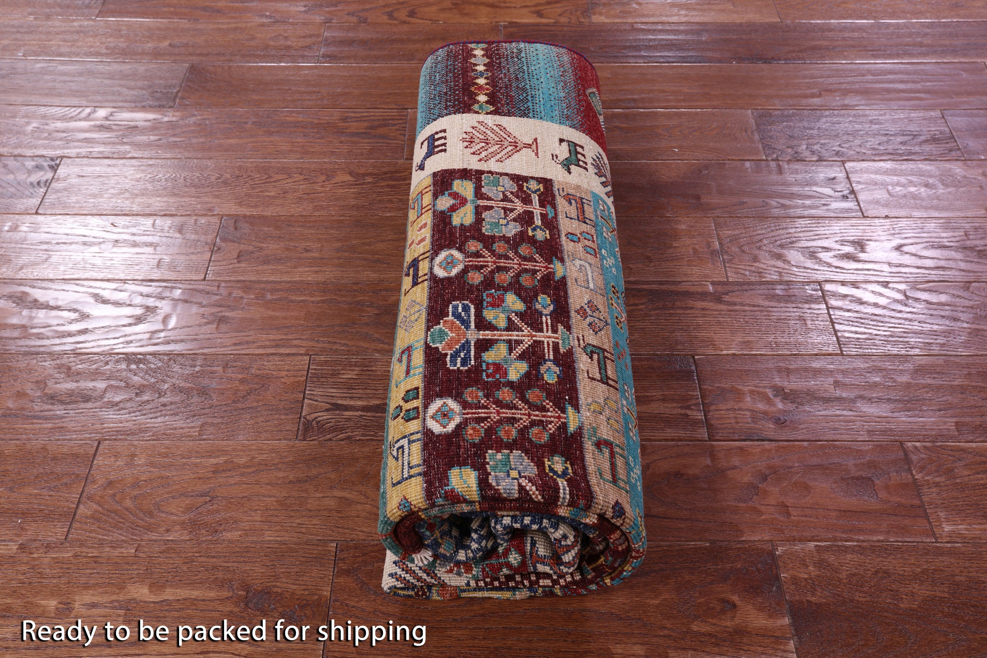 Tribal Persian Gabbeh Hand Knotted Wool Rug - 5' 1" X 6' 9" - Golden Nile