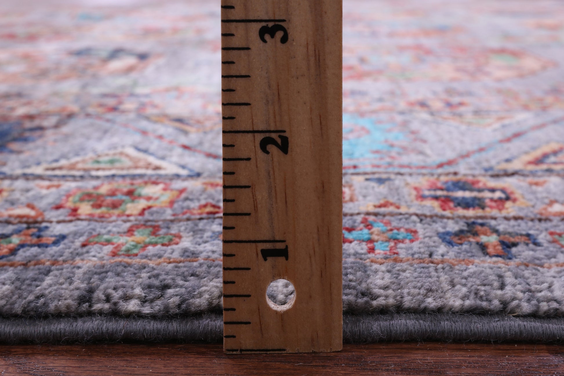 Grey Turkmen Ersari Hand Knotted Wool Rug - 5' 10" X 7' 11" - Golden Nile