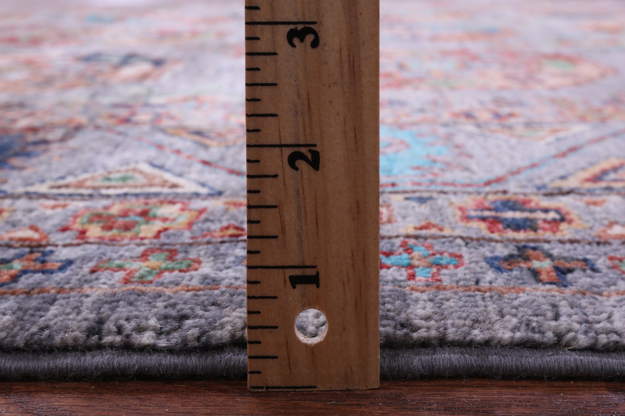 Grey Turkmen Ersari Hand Knotted Wool Rug - 5' 10" X 7' 11" - Golden Nile