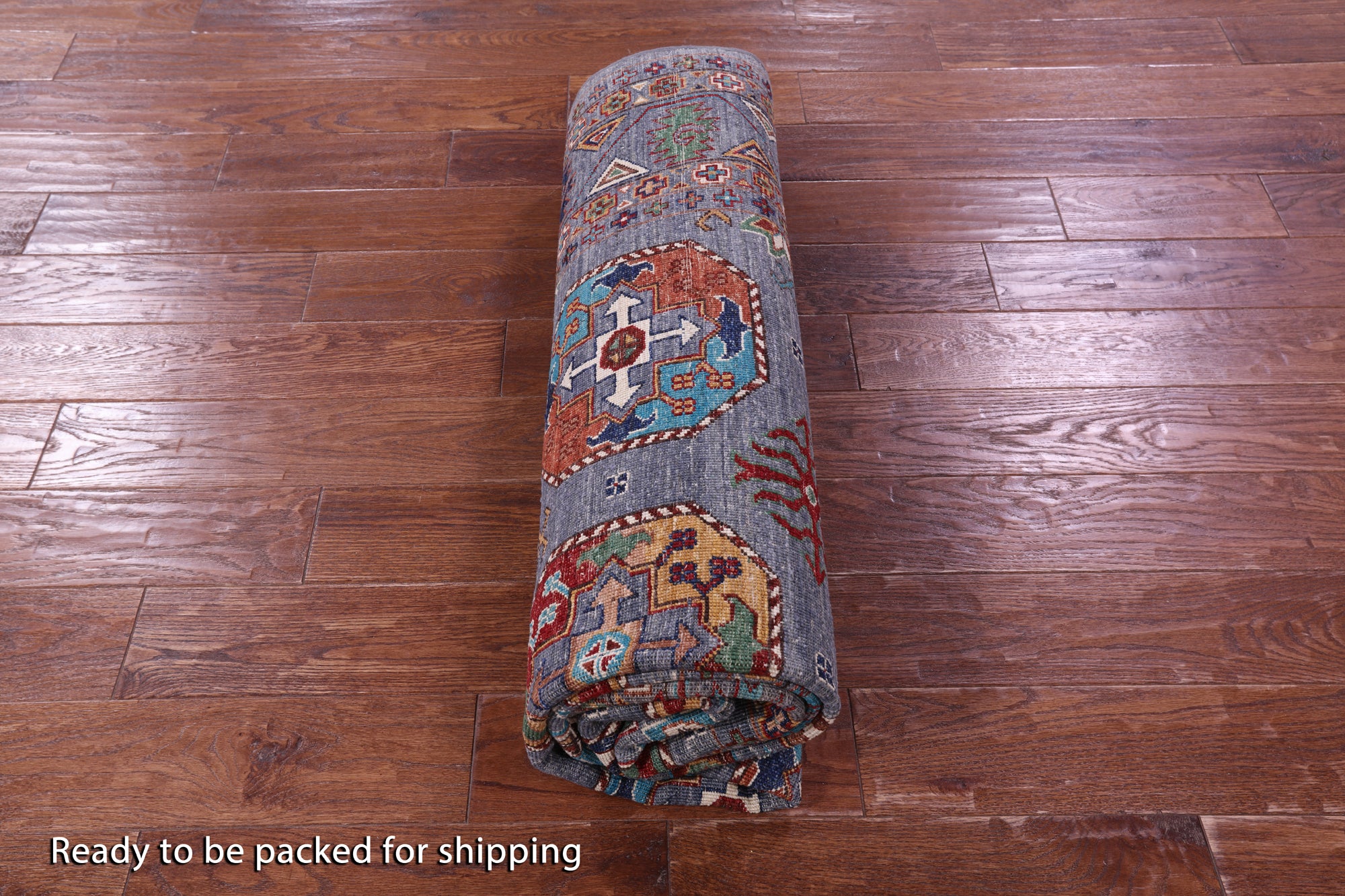 Grey Turkmen Ersari Hand Knotted Wool Rug - 5' 10" X 7' 11" - Golden Nile