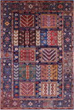 Blue Persian Fine Serapi Hand Knotted Wool Rug - 5' 11" X 8' 11" - Golden Nile