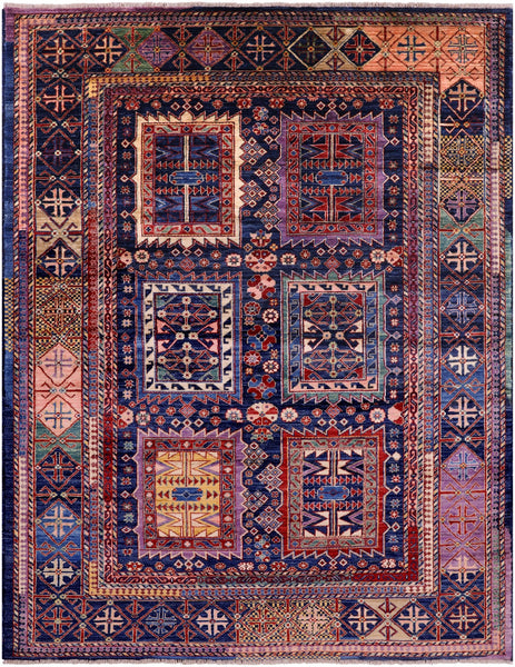 Persian Fine Serapi Hand Knotted Wool Rug - 5' 11" X 7' 9" - Golden Nile
