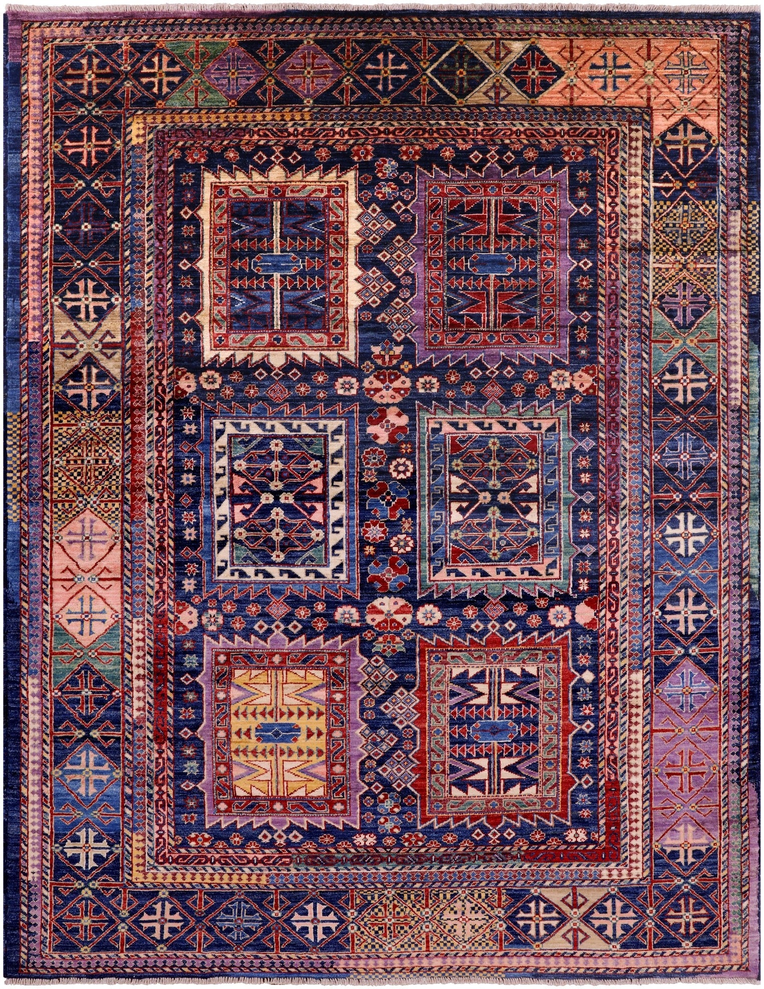Persian Fine Serapi Hand Knotted Wool Rug - 5' 11" X 7' 9" - Golden Nile