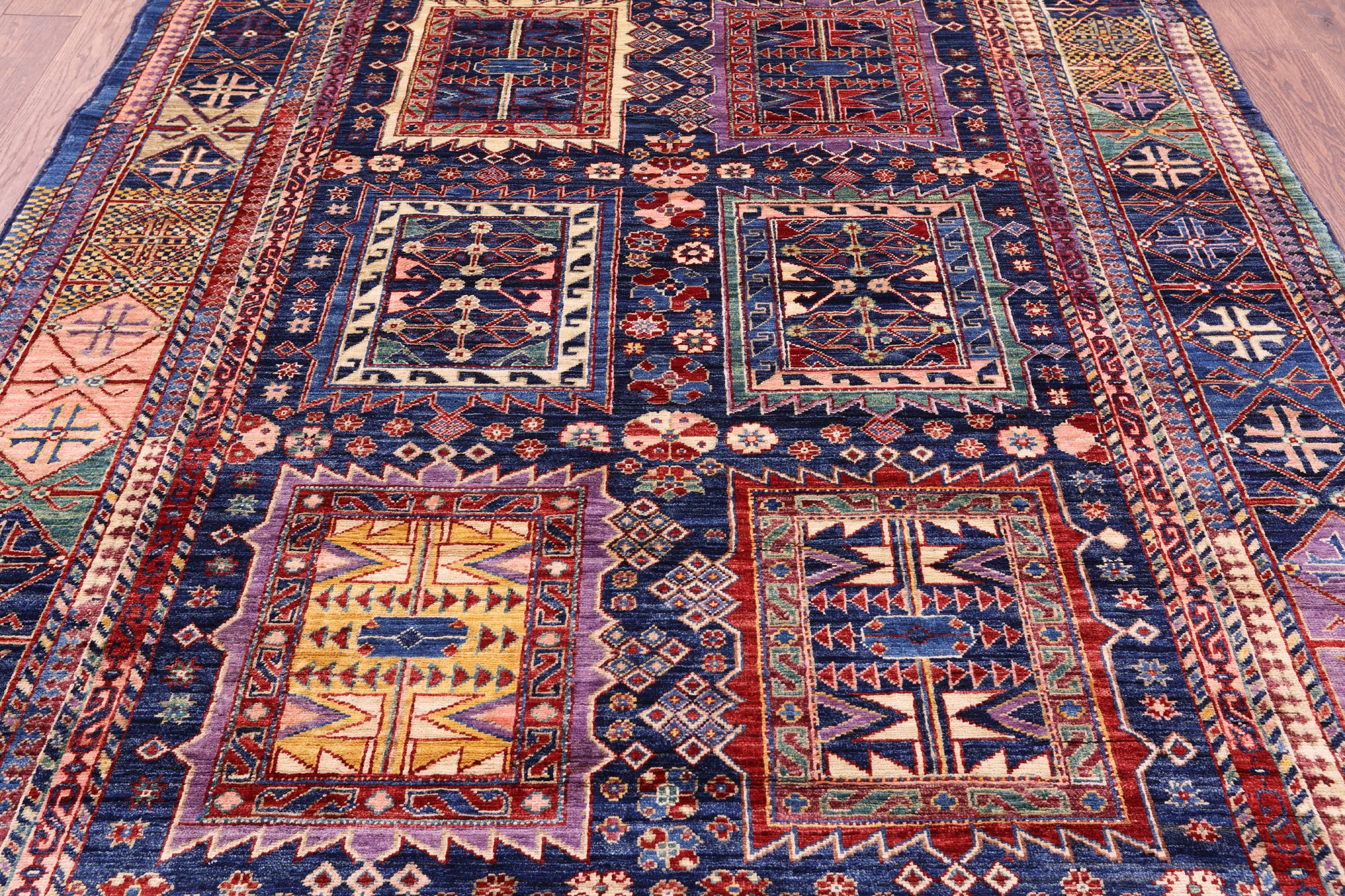 Persian Fine Serapi Hand Knotted Wool Rug - 5' 11" X 7' 9" - Golden Nile